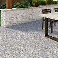 Кварцит бело-серый (Неоклассика) 3Д панели из натурального камня
