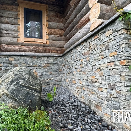 Кварцит серо-зеленый (Грубый камень) 3Д панели из натурального камня