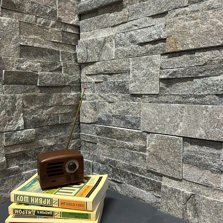 Кварцит серый с розовым оттенком (Модерн) 3Д панели из натурального камня