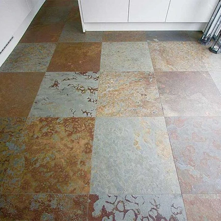 Плитка из сланца мультиколор 600×600мм натуральный скол
