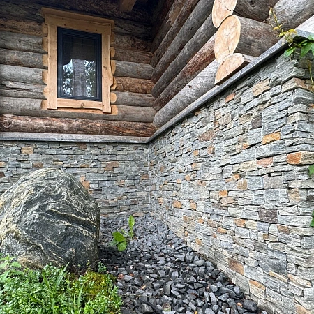 Кварцит серо-зеленый Грубый камень 3Д панели из натурального камня
